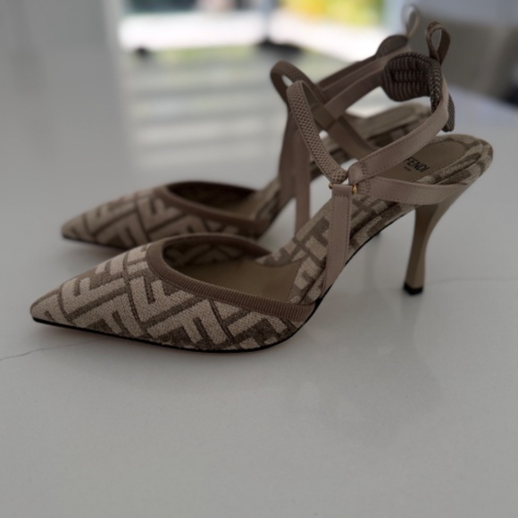 FENDI Colibri Lite 55mm Monogram Pumps Heels Shoes - Picture 7 of 11